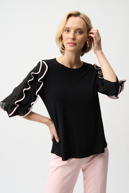 Joseph Ribkoff Top 261009 Schwarz/Zartrosa