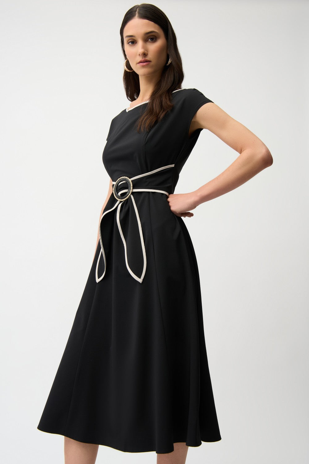 Josph Ribkoff Dress 261051 Black/Moonstone