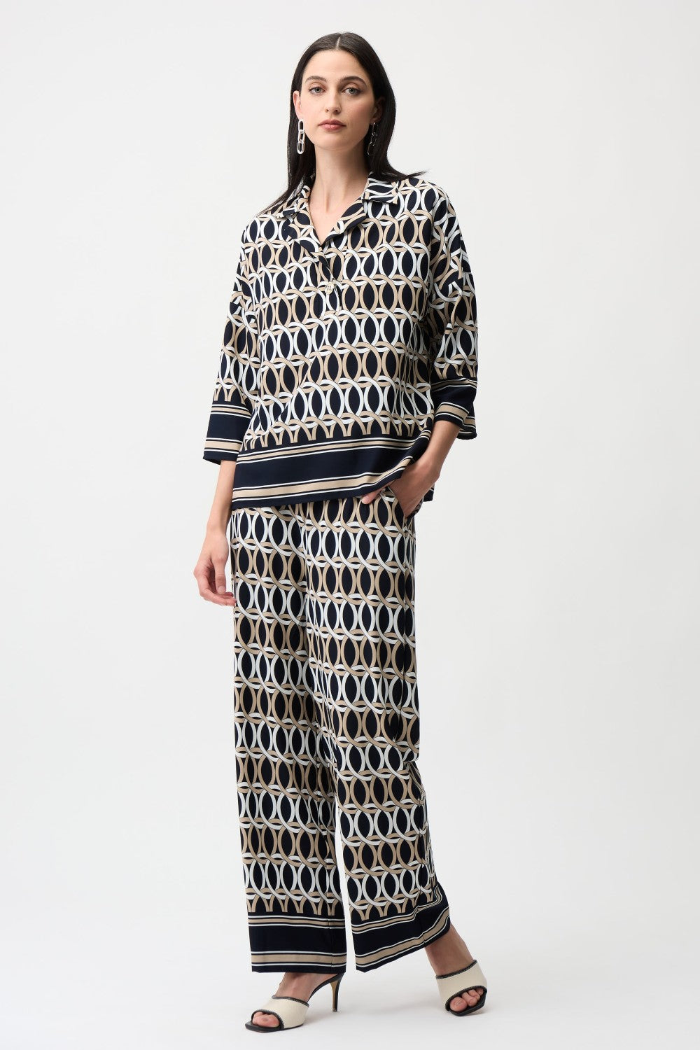 Joseph Ribkoff Top 261057 Midnight Blue/Multi