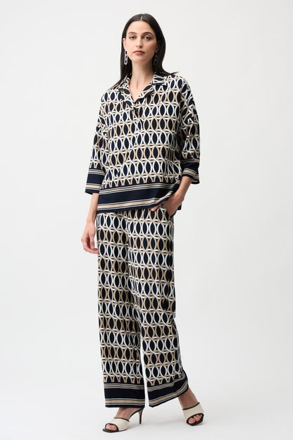 Joseph Ribkoff Top 261057 Midnight Blue/Multi