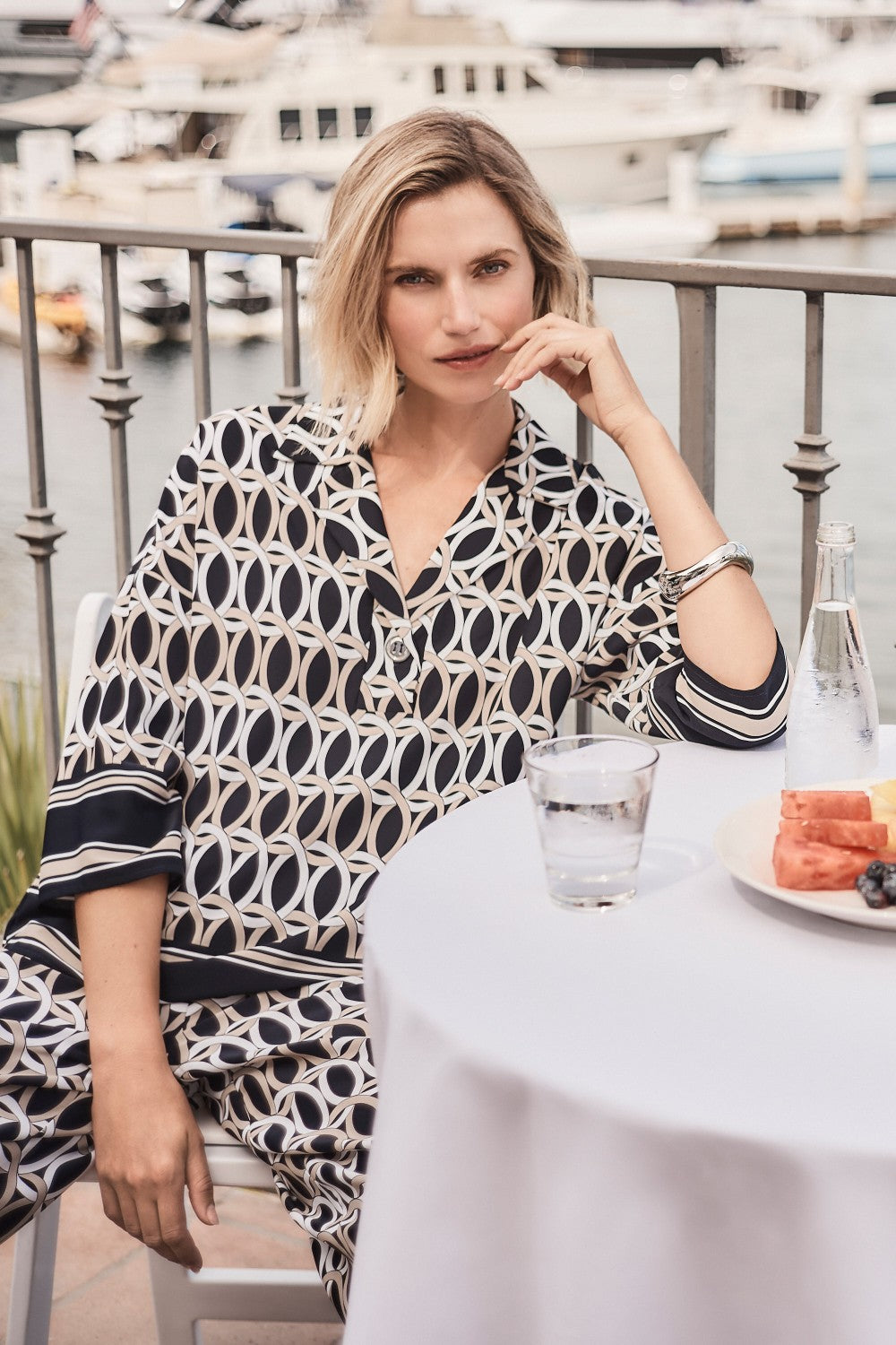 Joseph Ribkoff Top 261057 Midnight Blue/Multi