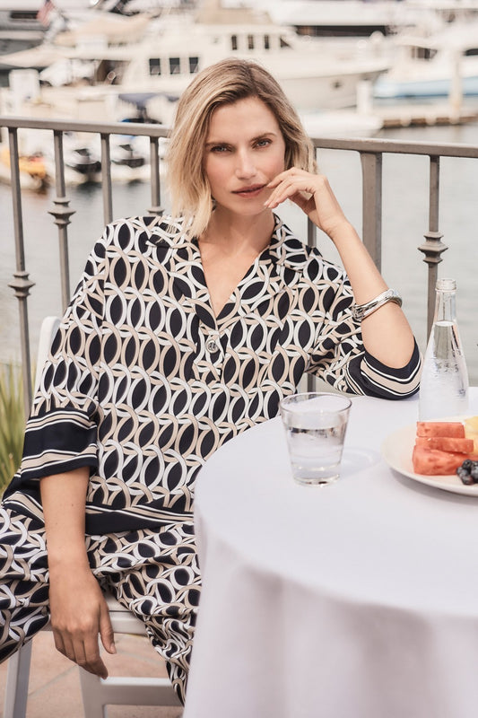 Joseph Ribkoff Top 261057 Midnight Blue/Multi