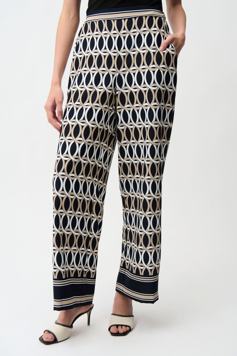 Joseph Ribkoff Pant 261058 Midnight Blue/Multi