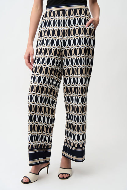 Joseph Ribkoff Pant 261058 Midnight Blue/Multi