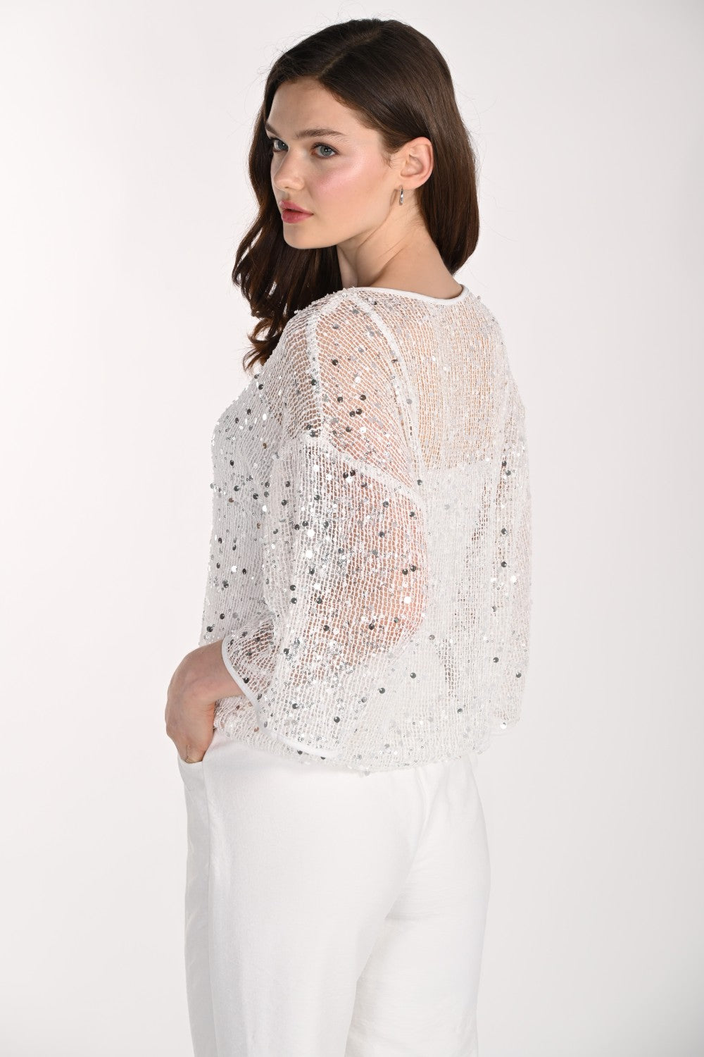 Frank Lyman Top 261116 Off White/Silver
