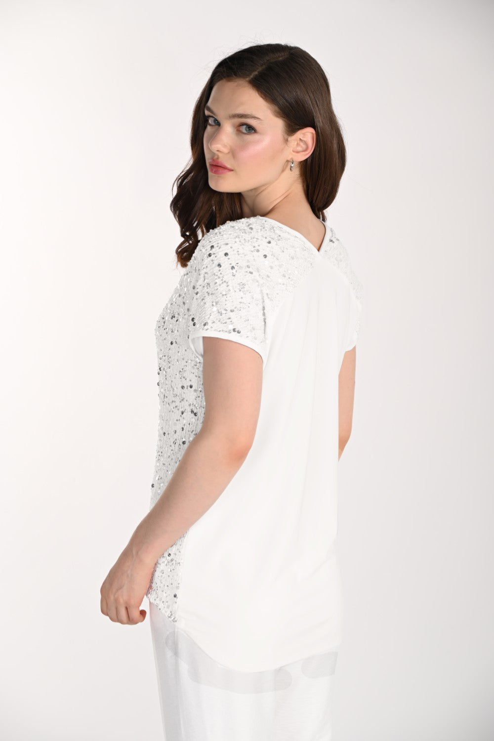 Frank Lyman Top 261117 Off-White/Silver