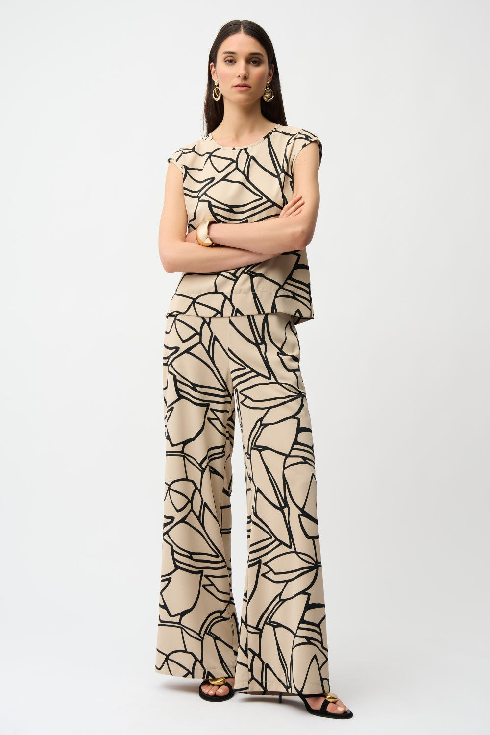 Joseph Ribkoff Pant 261126 Beige/Black