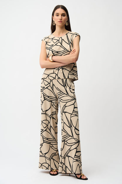 Joseph Ribkoff Pant 261126 Beige/Black