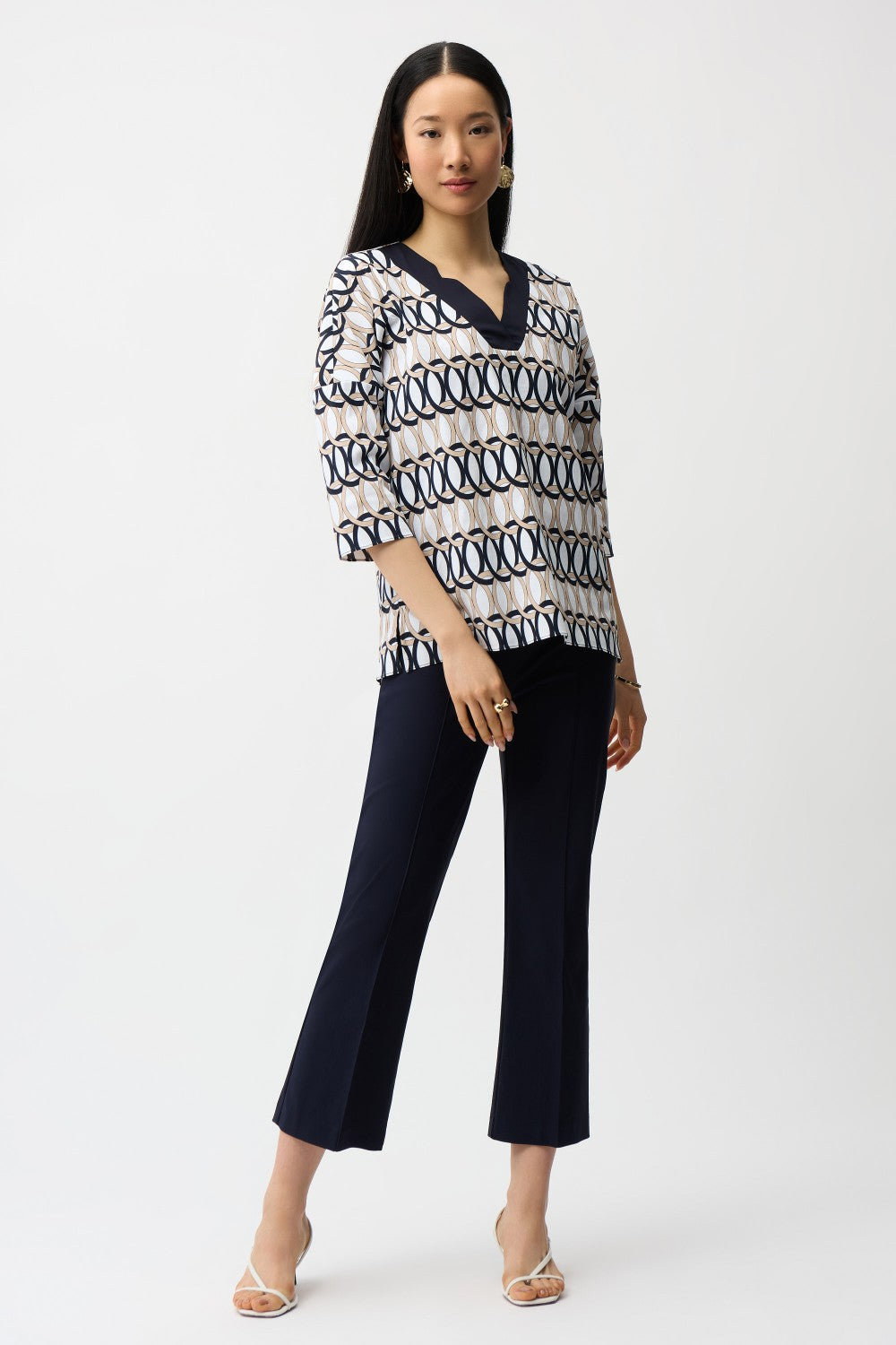 Joseph Ribkoff Tunic 261203 Vanilla/Multi Belle Mia Boutique