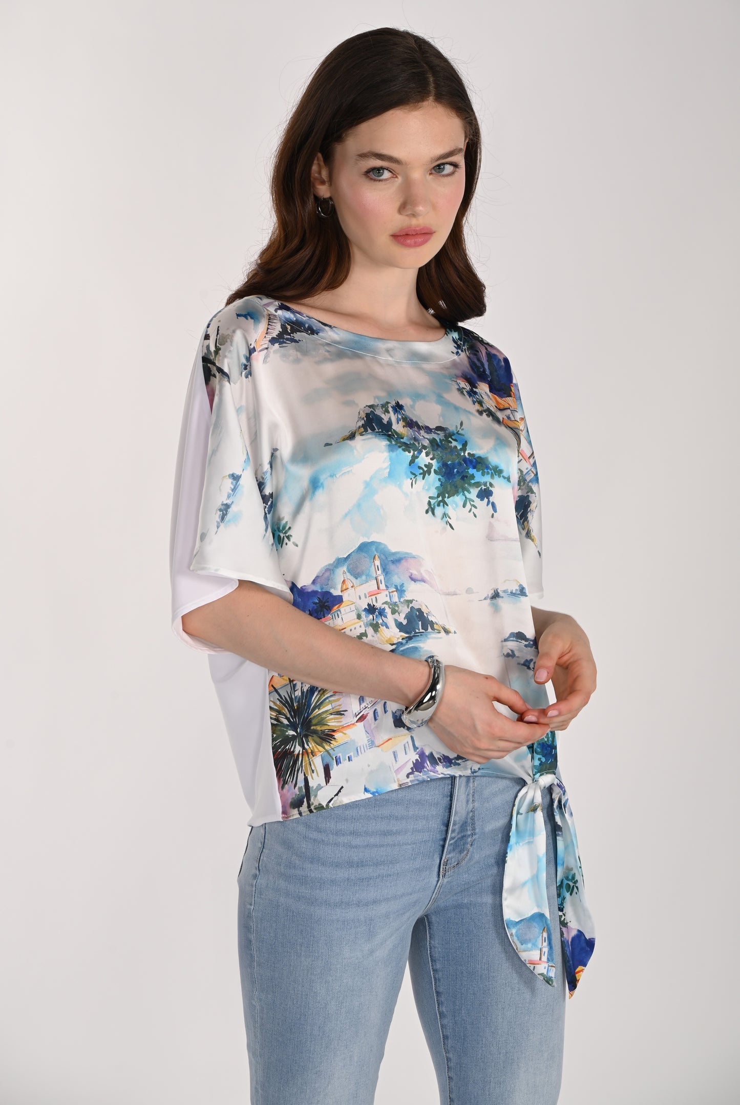 Frank Lyman Top 261233 Off White/Blue