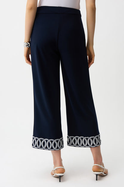 Joseph Ribkoff Pant 261246 Midnight Blue/Vanilla