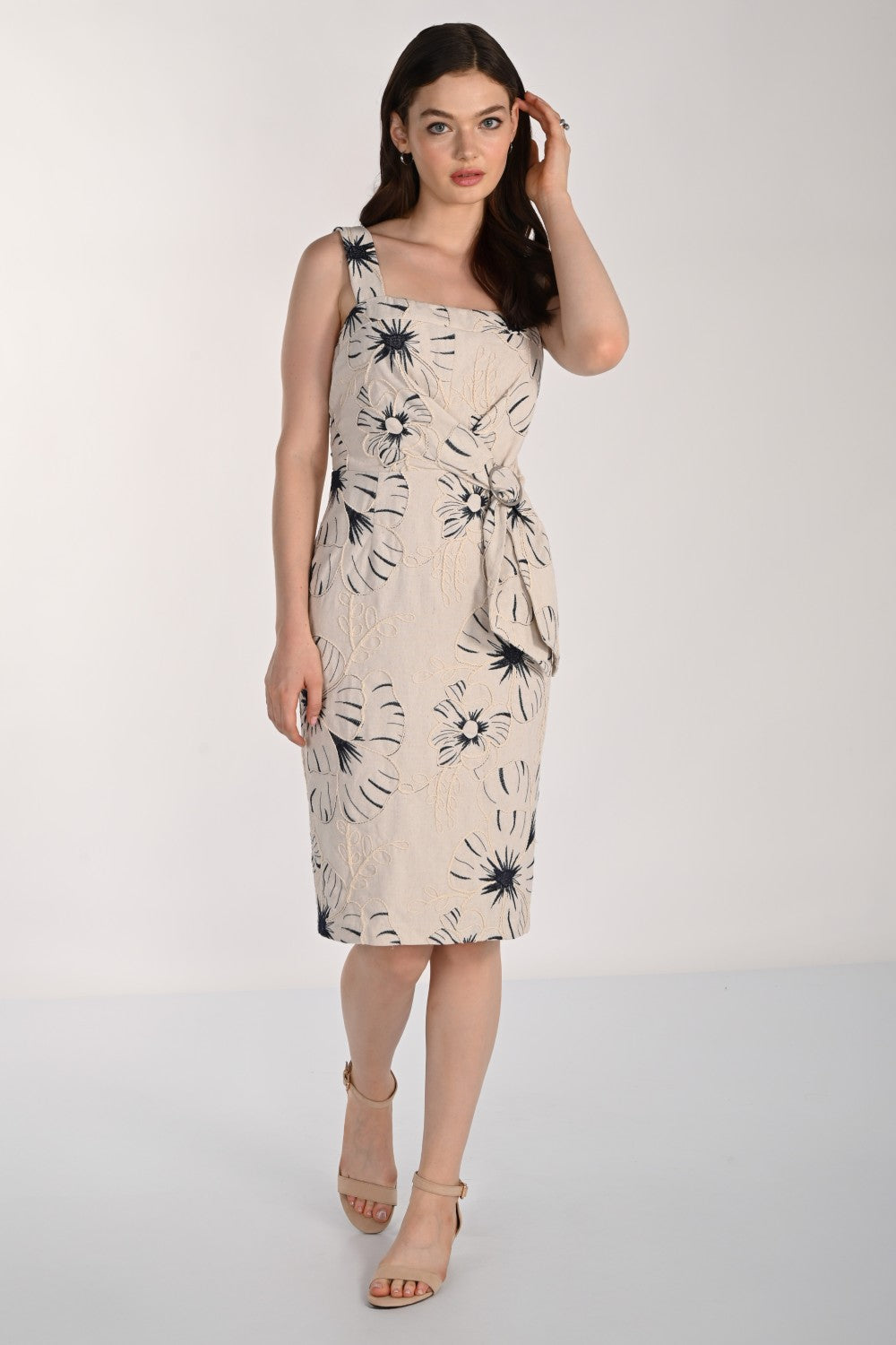 Frank Lyman Dress 261246 Sand/Navy
