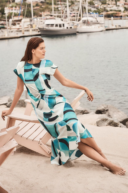 Joseph Ribkoff Dress 261251 Green/Multi