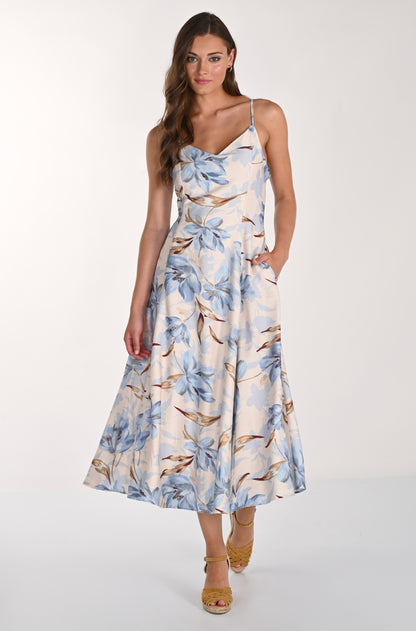 Frank Lyman Dress 261285 Porcelain/Blue