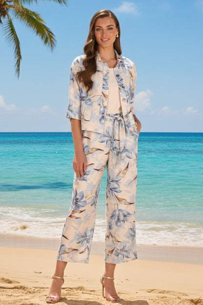 Frank Lyman Pant 261286 Porcelain/Blue