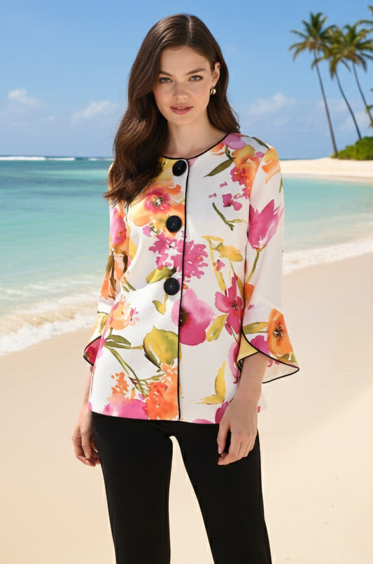 Frank Lyman Jacket 261357 Off-White/Pink