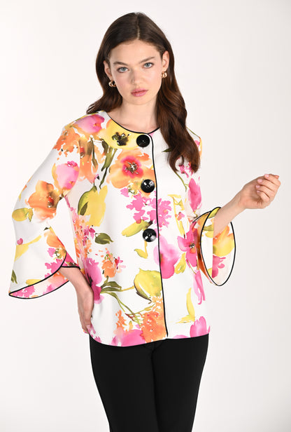 Frank Lyman Jacket 261357 Off-White/Pink