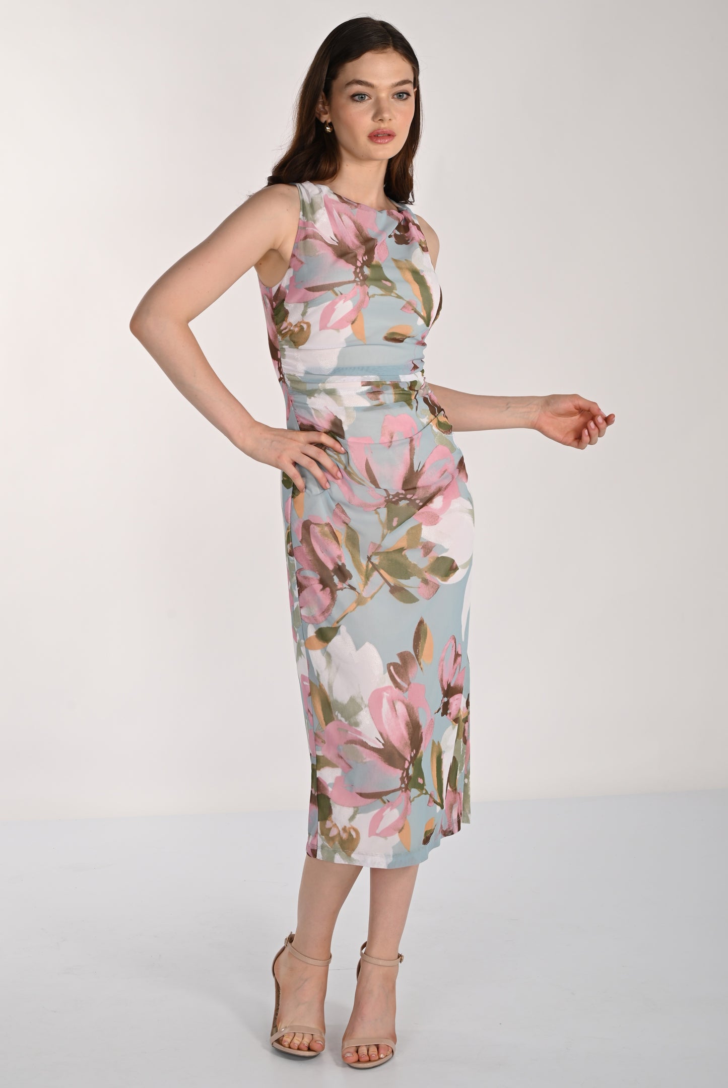 Frank Lyman Dress 261362 Seafoam/Pink