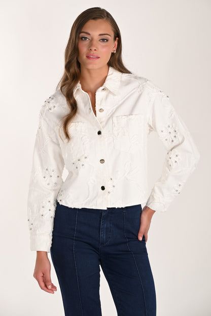 Frank Lyman Denim Jacket 261600 Off-White