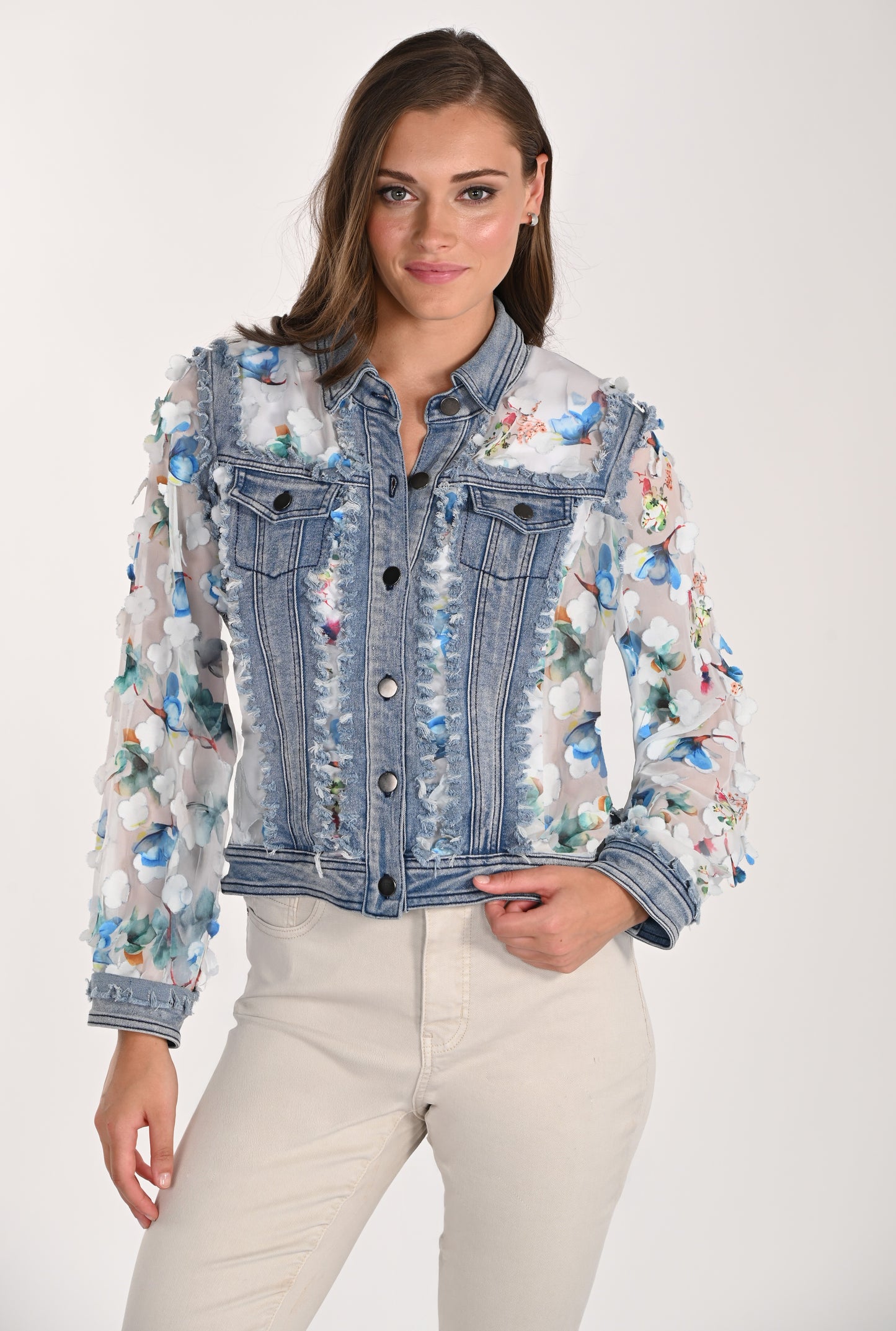 Frank Lyamn Jacket 261601 Blue/Off White