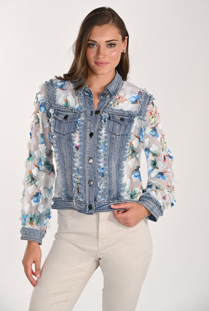 Frank Lyamn Jacket 261601 Blue/Off White
