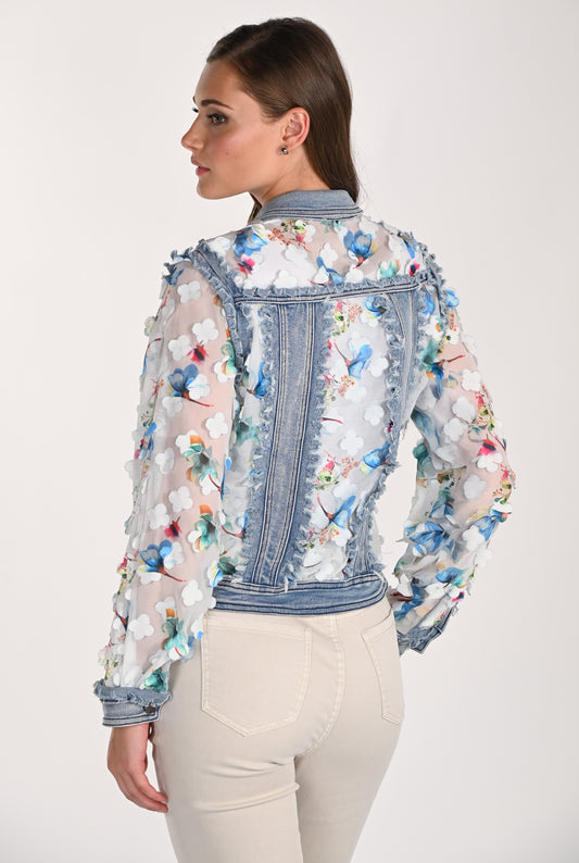 Frank Lyamn Jacket 261601 Blue/Off White