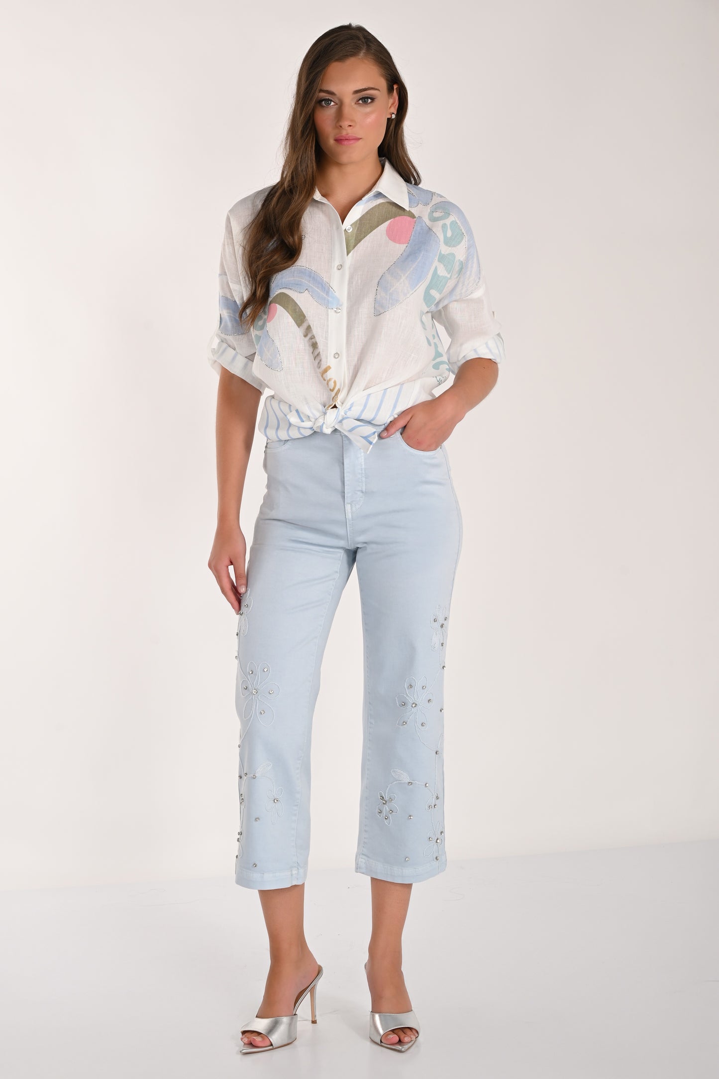 Frank Lyman Denim Pant 261613 Light Blue