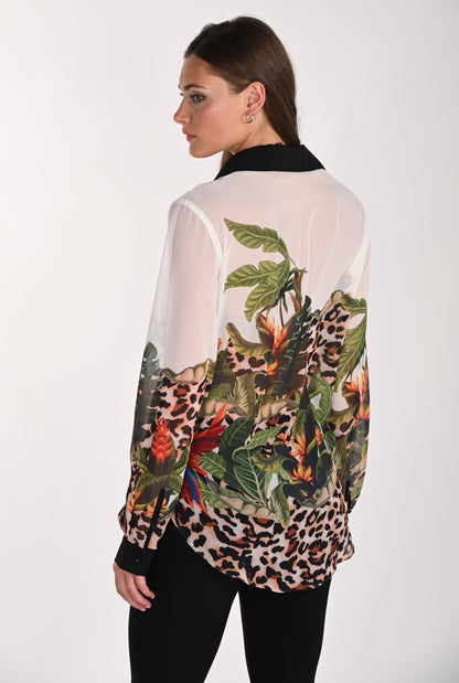 Frank Lyman Blouse 261617 White/Green