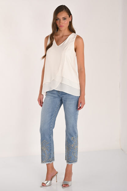 Frank Lyman Denim Pant 261621 Blue