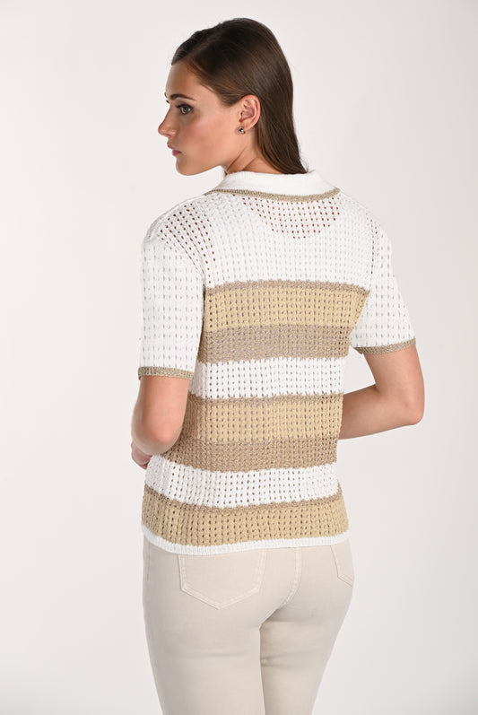 Frank Lyman Cardigan 261629 Off-White Gold