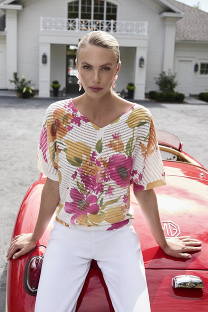 Frank Lyman Top 261644 Weiß/Rosa