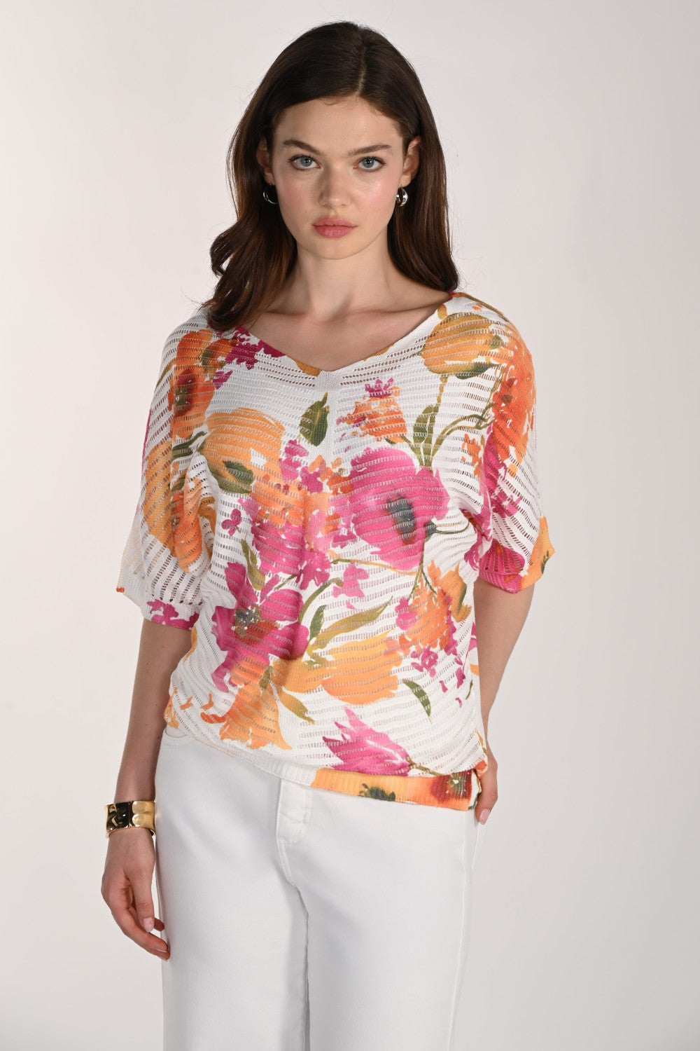 Frank Lyman Top 261644 Weiß/Rosa