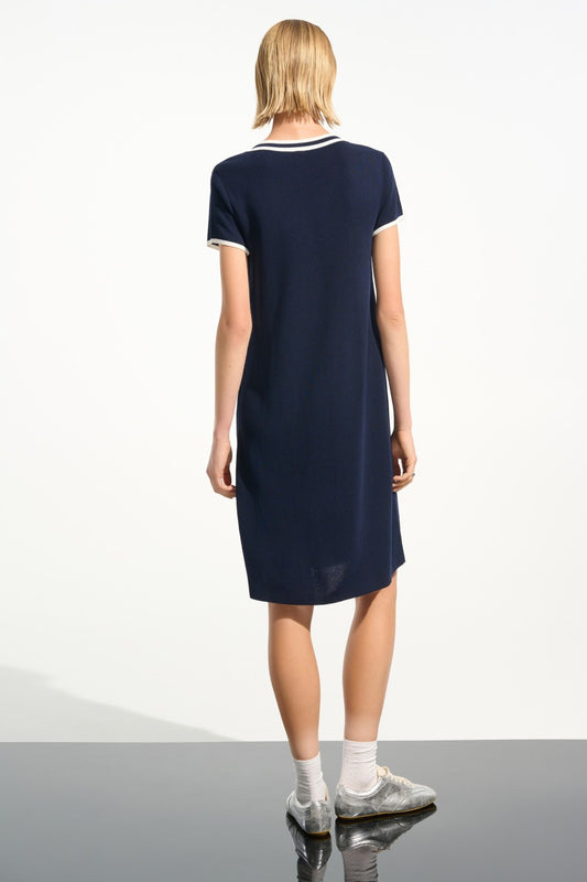 Joseph Ribkoff Dress 261648 Indigo/Vanilla