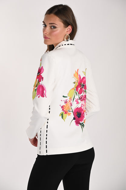 Frank Lyman Blazer 261655 Off White/Pink