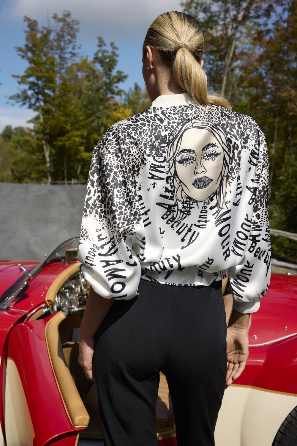 Frank Lyman Jacket 261657 Off White/Cheetah