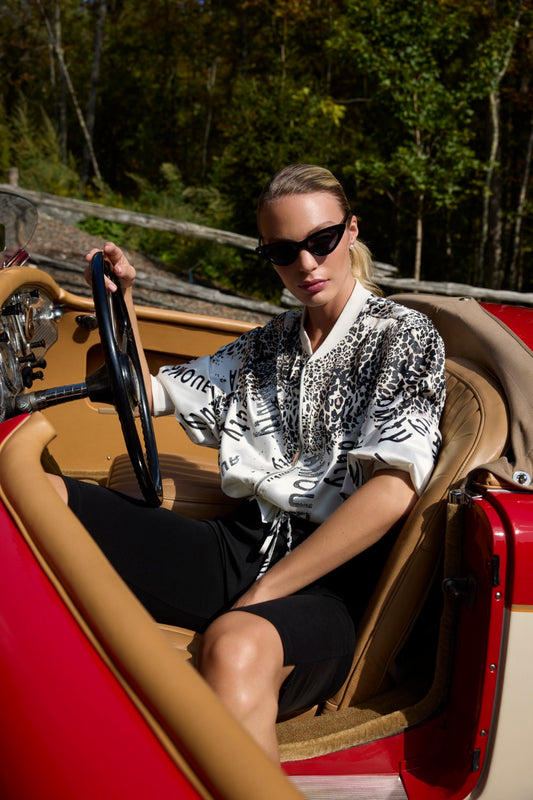 Frank Lyman Jacket 261657 Off White/Cheetah