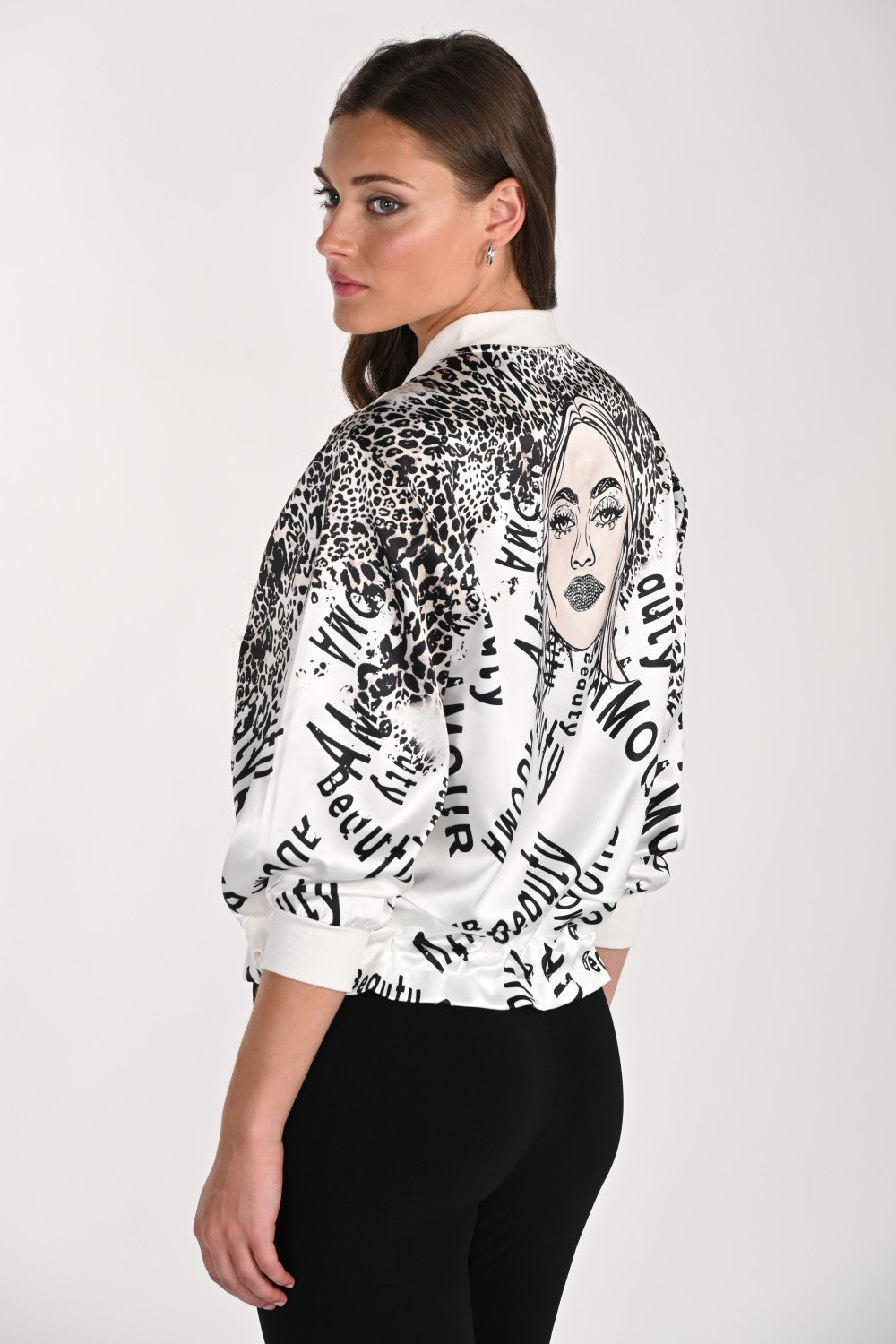 Frank Lyman Jacket 261657 Off White/Cheetah