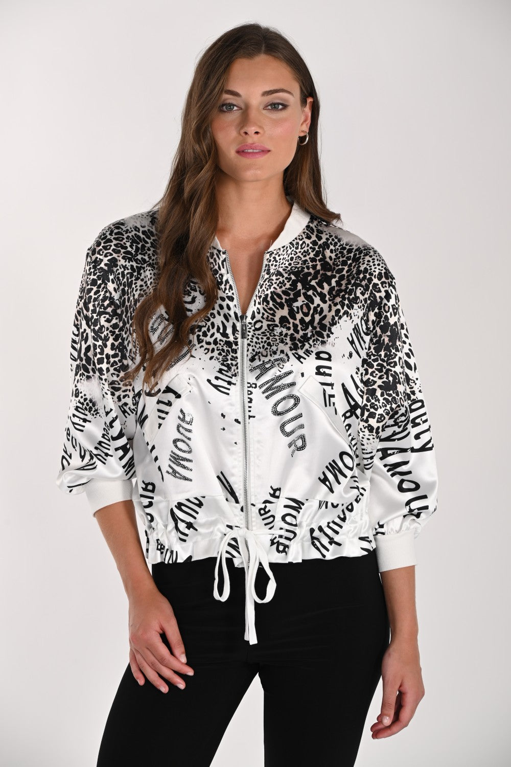 Frank Lyman Jacket 261657 Off White/Cheetah