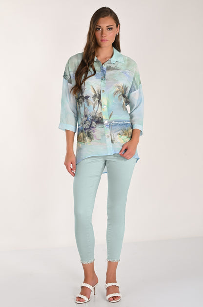 Frank Lyamn Denim Pant 261661 Mint