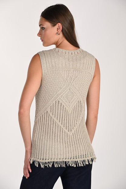 Frank Lyman Top 261667 Beige/silver