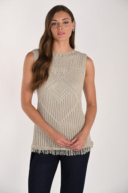 Frank Lyman Top 261667 Beige/silver