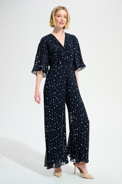 Joseph Ribkoff Jumpsuit 261756 Midnight Blue/Vanilla