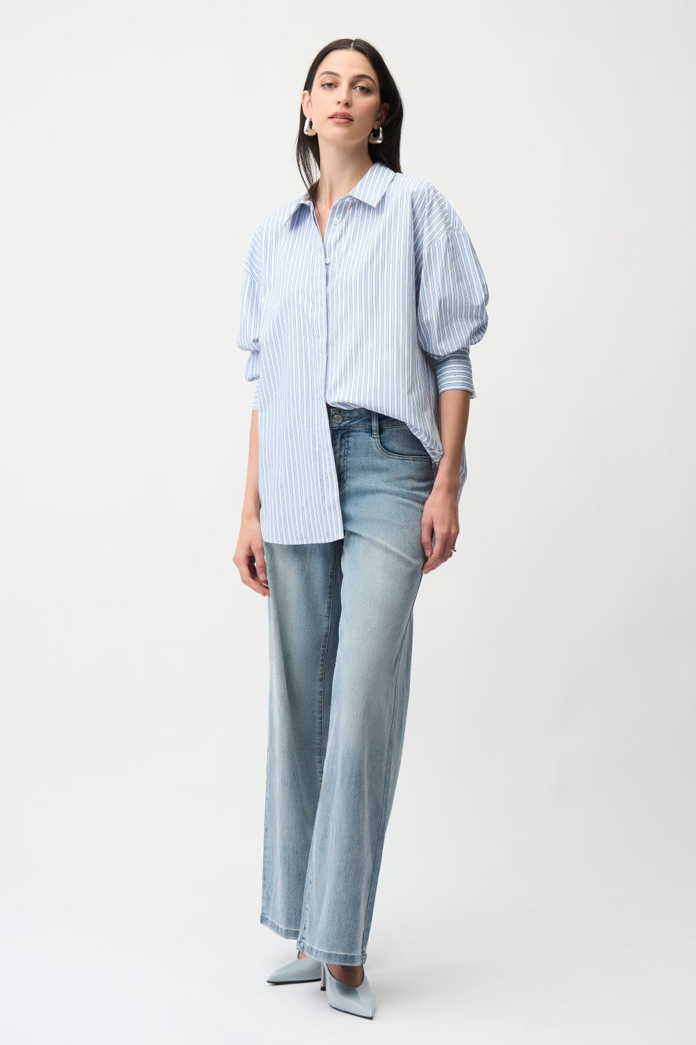 Joseph Ribkoff Blouse 261931 Blue/Vanilla