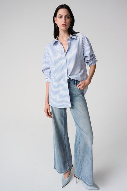 Joseph Ribkoff Blouse 261931 Blue/Vanilla