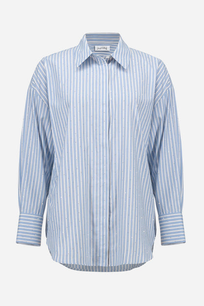 Joseph Ribkoff Blouse 261931 Blue/Vanilla