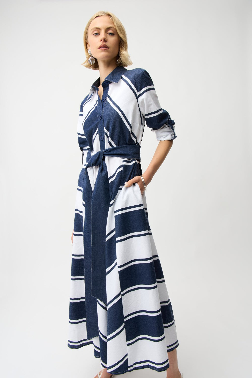 Joseph Ribkoff Dress 261936 Navy/White