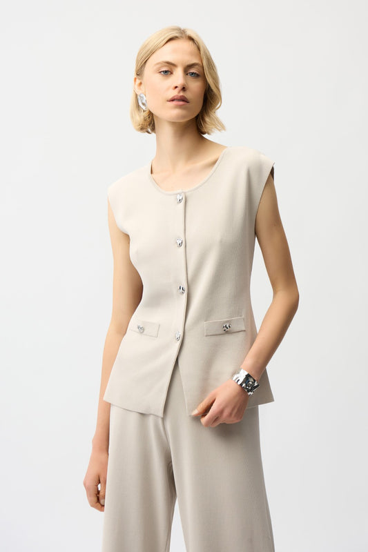 Joseph Ribkoff Vest 261938 Moonstone