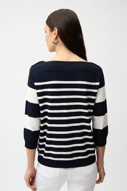 Joseph Ribkoff Sweater 261963 Midnight Blue/Vanilla