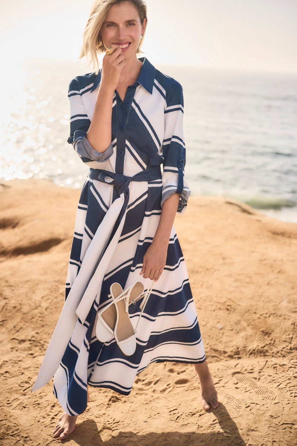 Joseph Ribkoff Dress 261936 Navy/White