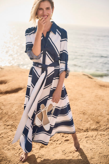 Joseph Ribkoff Dress 261936 Navy/White